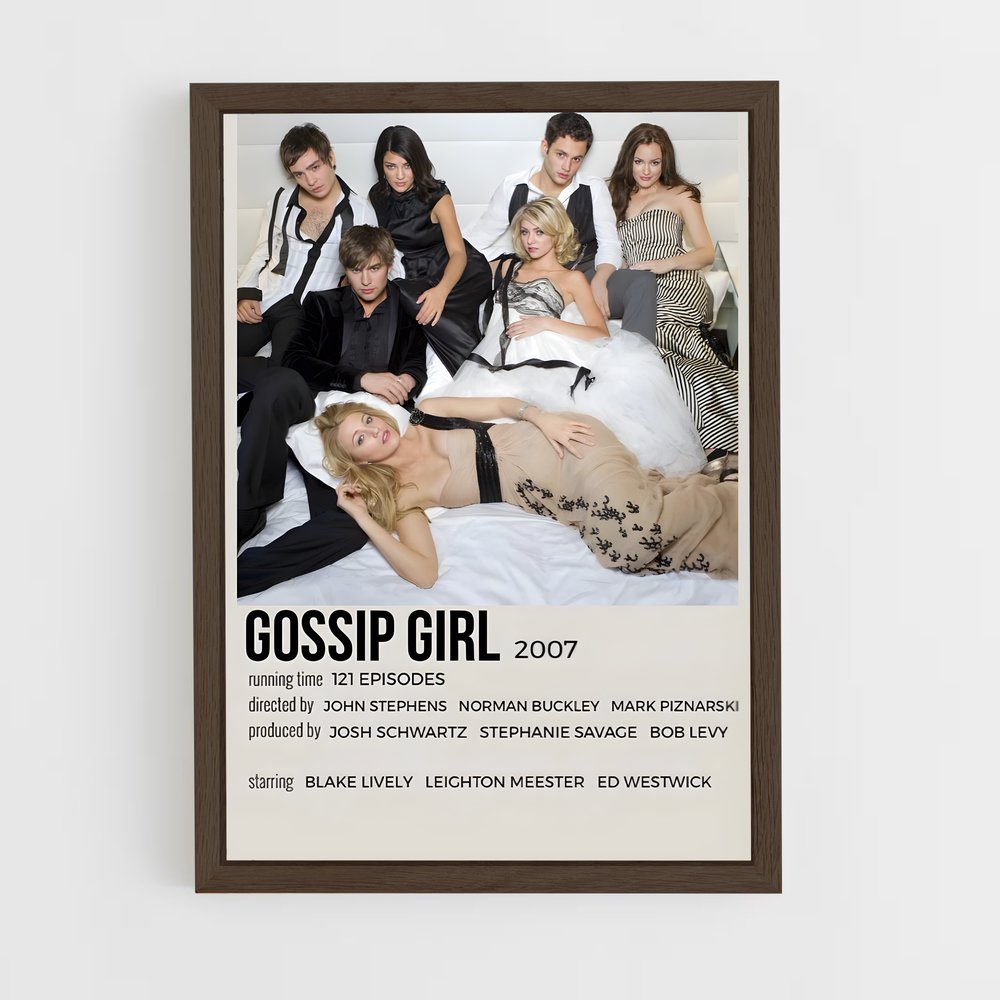 ap-gossip girl-1 cadre Bois foncé