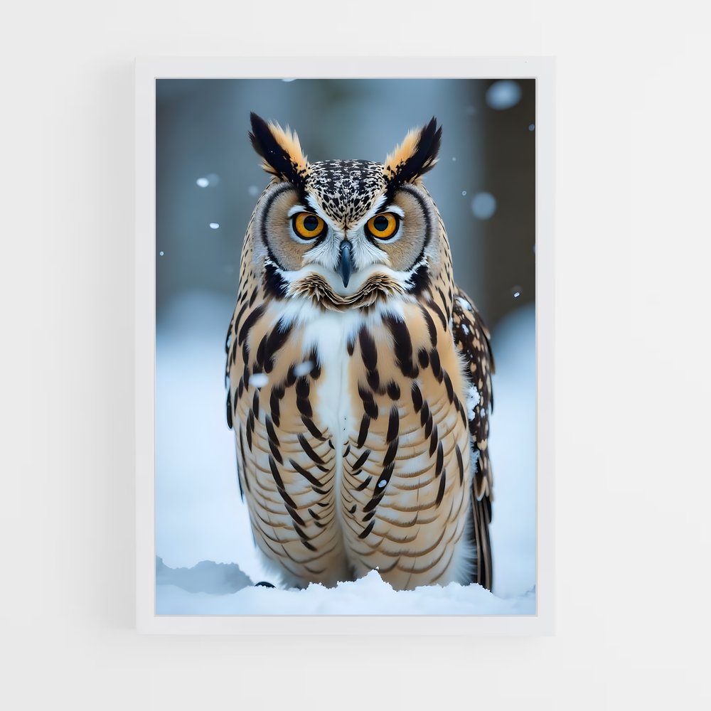 ap-great horned owl-7 cadre Blanc