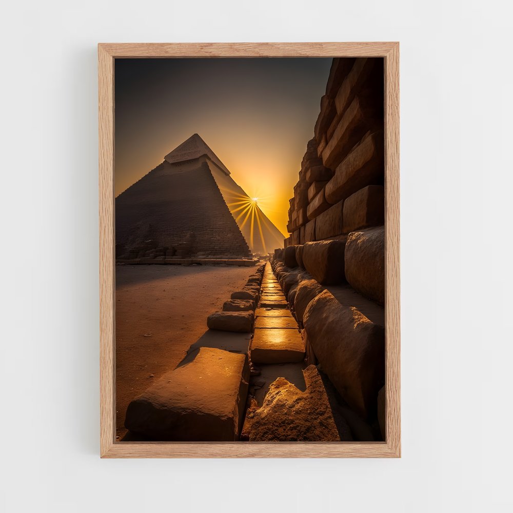 ap-great pyramid of giza-9 cadre Bois clair