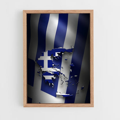 ap-greece flag-8 cadre Bois clair