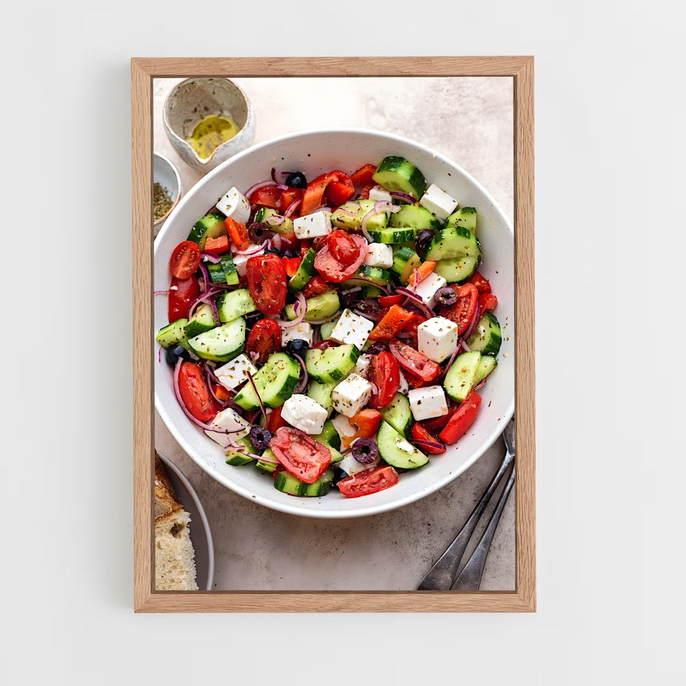 ap-greek salad-1 cadre Bois clair