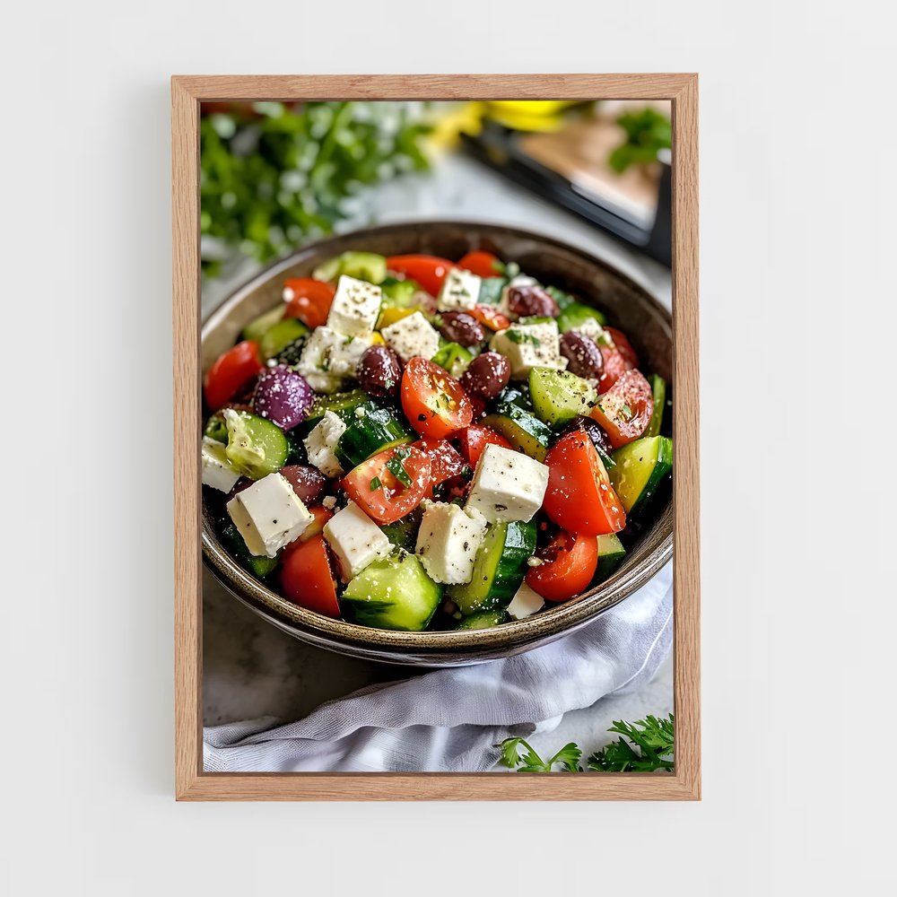 ap-greek salad-2 cadre Bois clair