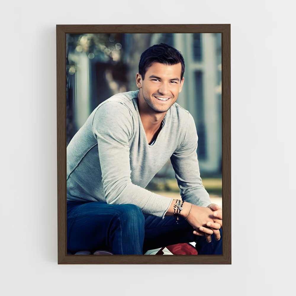 ap-grigor dimitrov-9 cadre Bois foncé