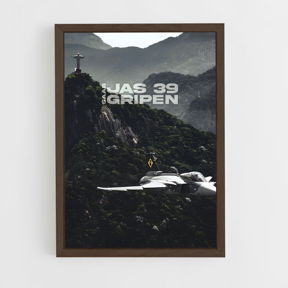 ap-gripen jas 39-1 cadre Bois foncé