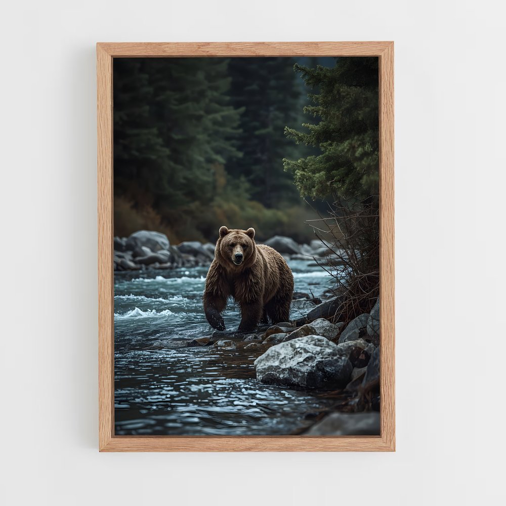 ap-grizzly bear-4 cadre Bois clair