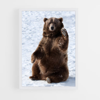 ap-grizzly bear-9 cadre Blanc