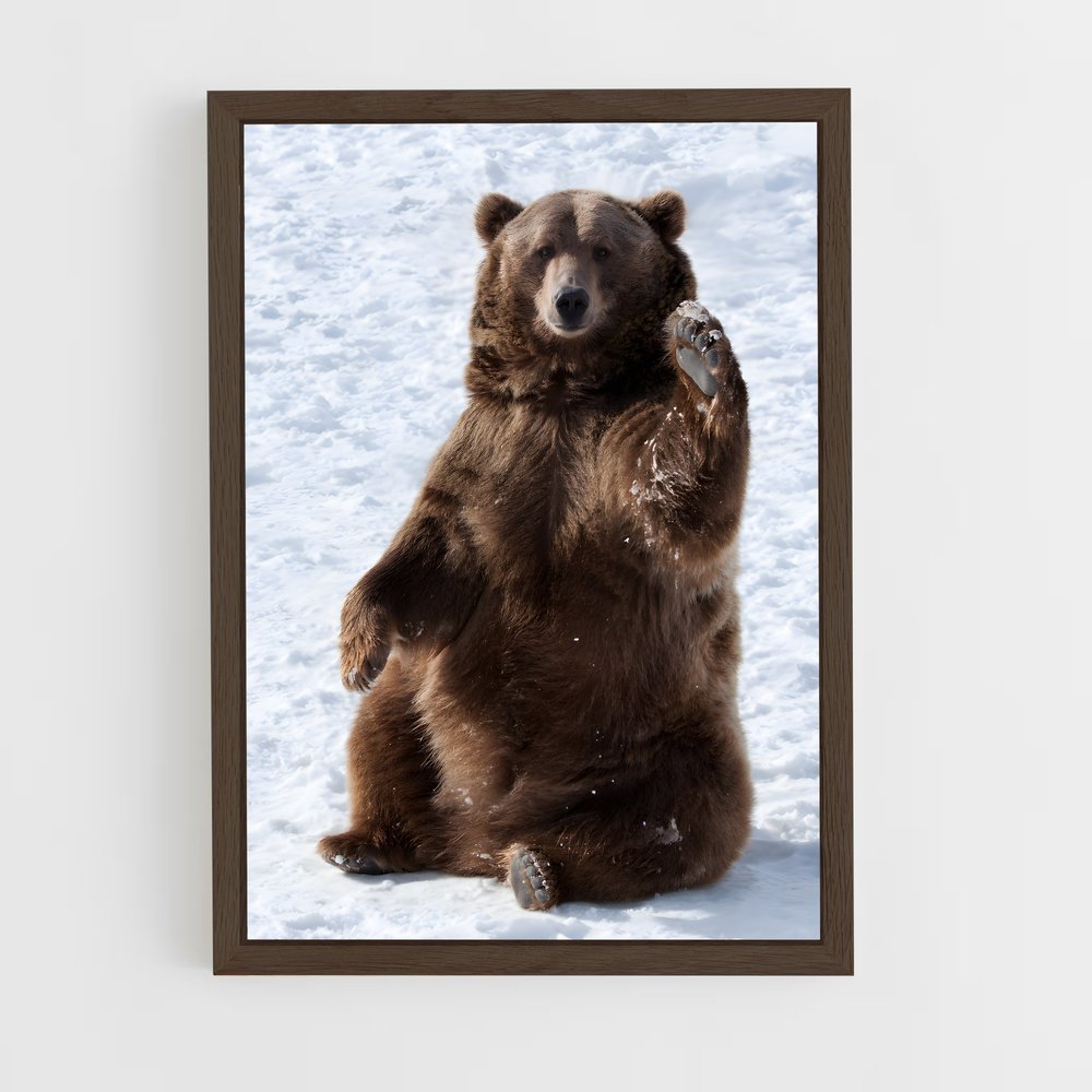 ap-grizzly bear-9 cadre Bois foncé