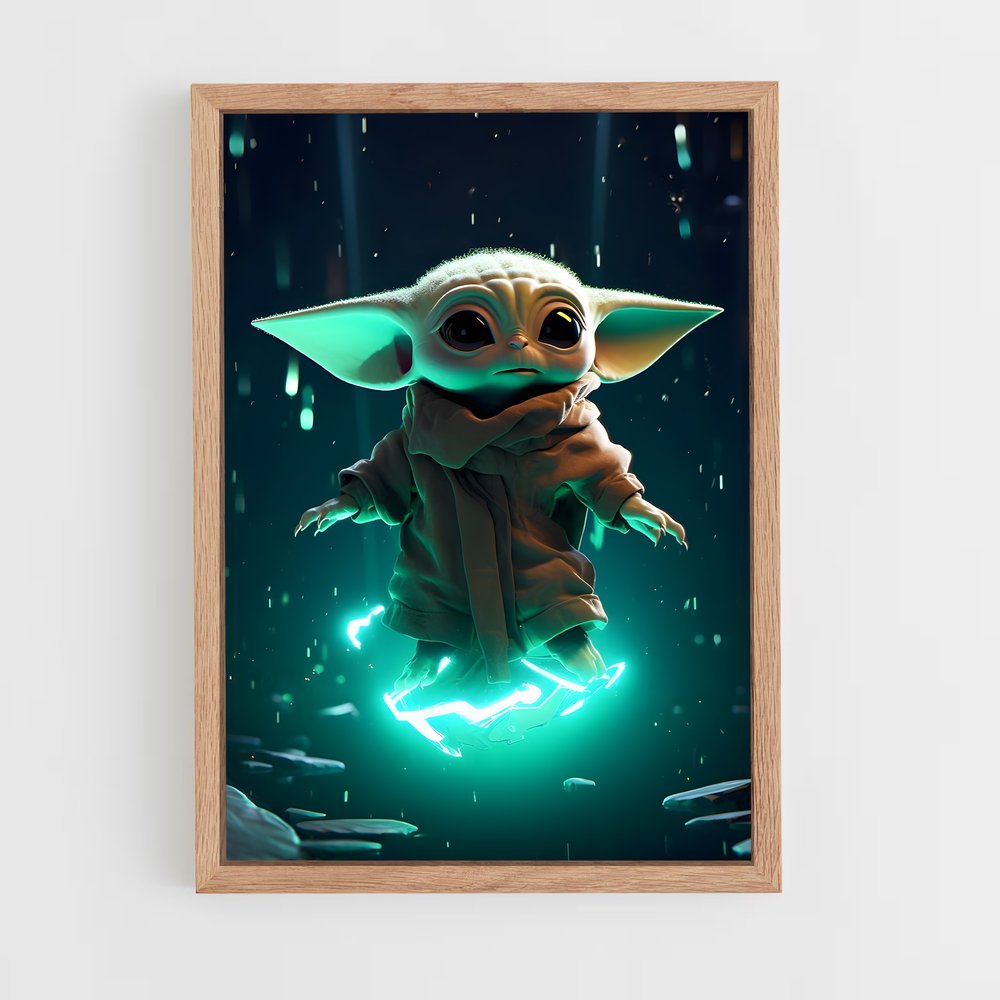 ap-grogu baby yoda-1 cadre Bois clair