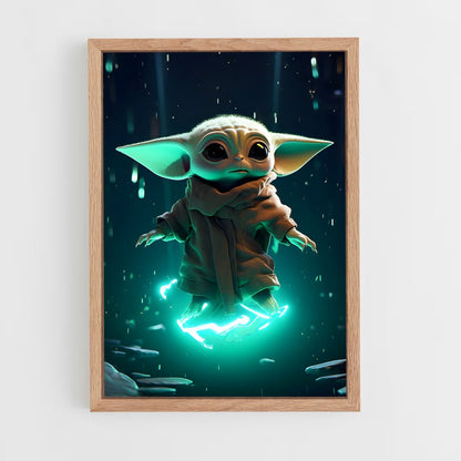 ap-grogu baby yoda-1 cadre Bois clair