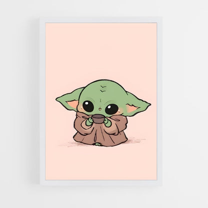 ap-grogu baby yoda-2 cadre Blanc