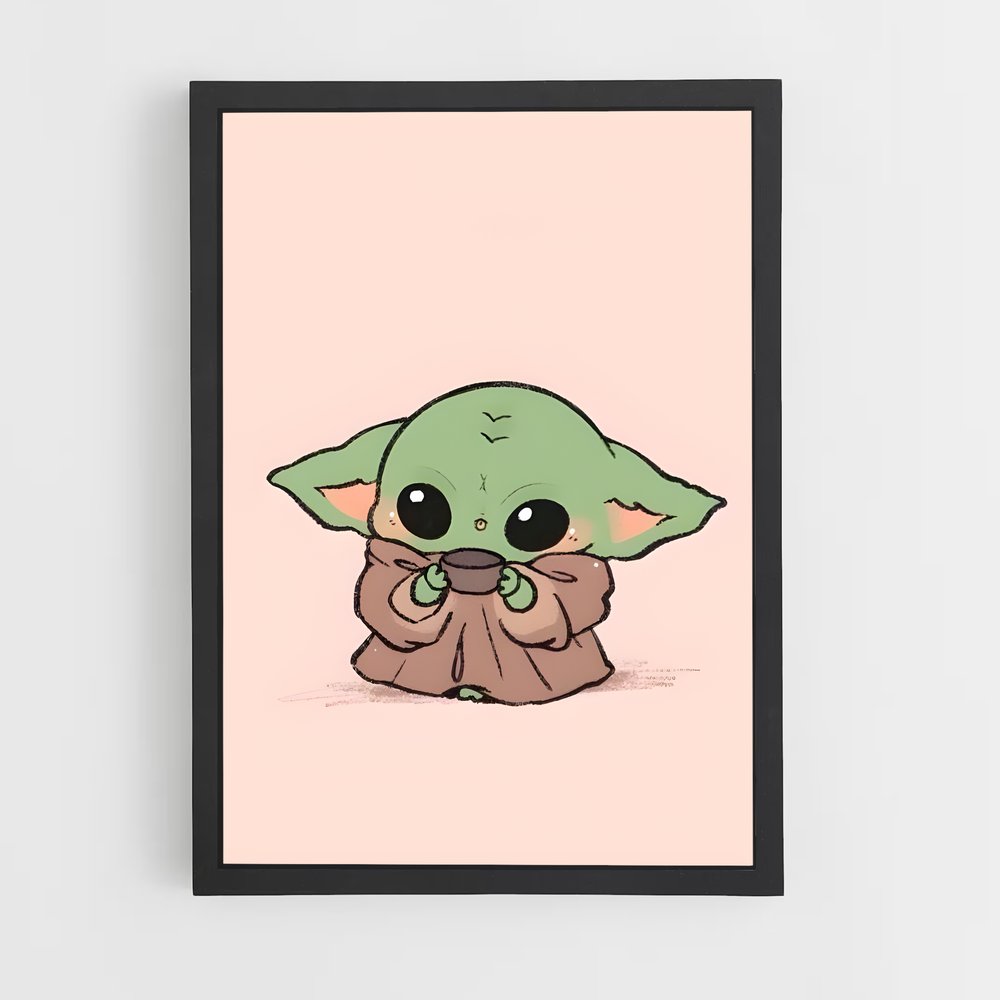 ap-grogu baby yoda-2 cadre Noir