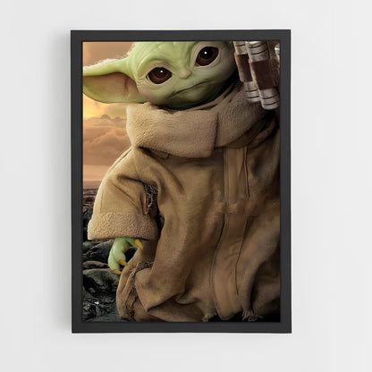 ap-grogu baby yoda-3 cadre Noir