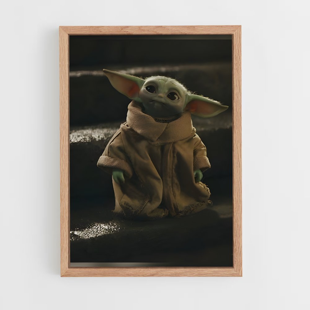 ap-grogu baby yoda-4 cadre Bois clair