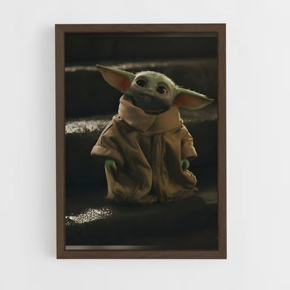 ap-grogu baby yoda-4 cadre Bois foncé