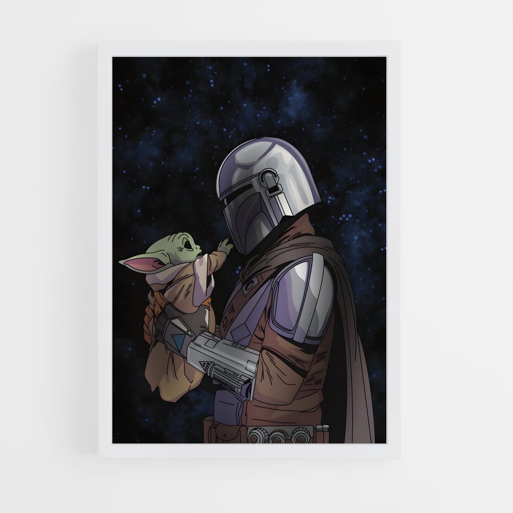 ap-grogu baby yoda-5 cadre Blanc