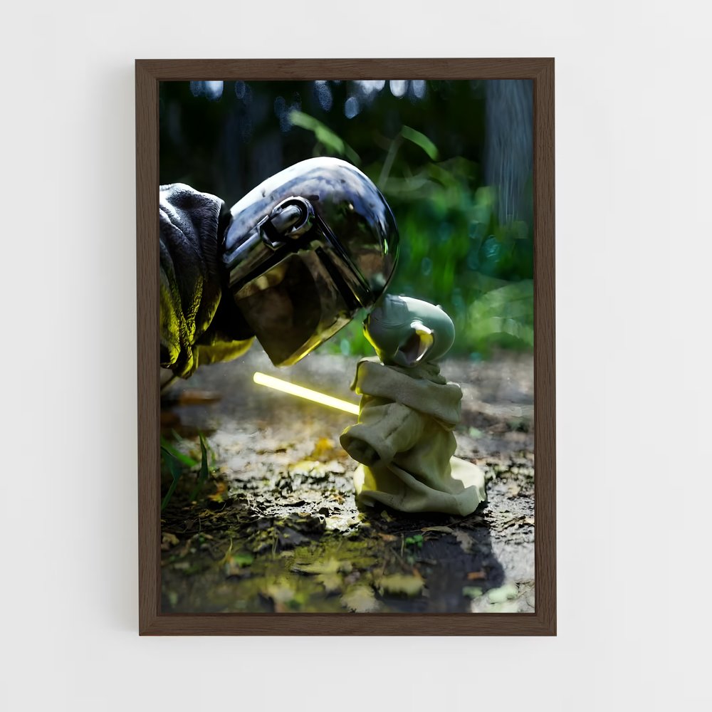ap-grogu baby yoda-6 cadre Bois foncé