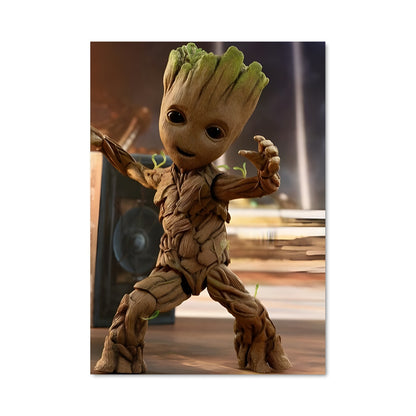 Poster Baby Groot en Folie