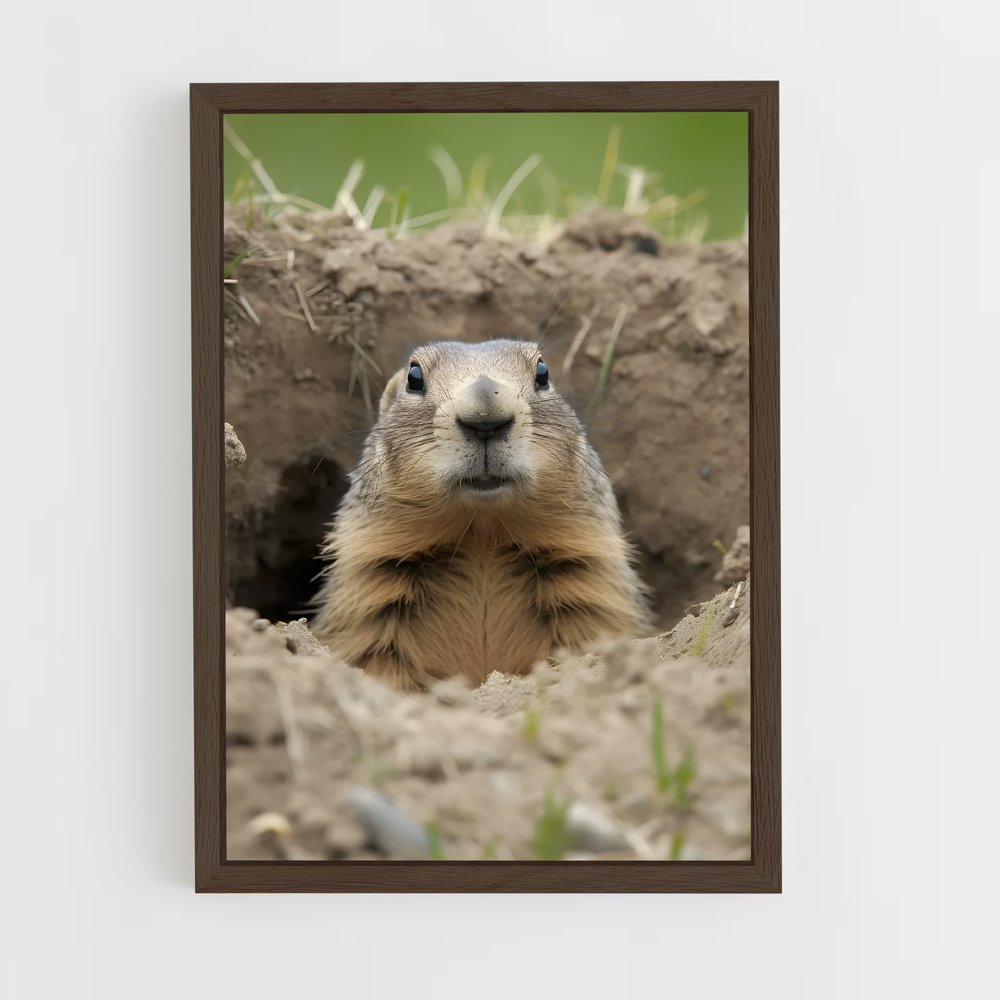 ap-groundhog-4 cadre Bois foncé