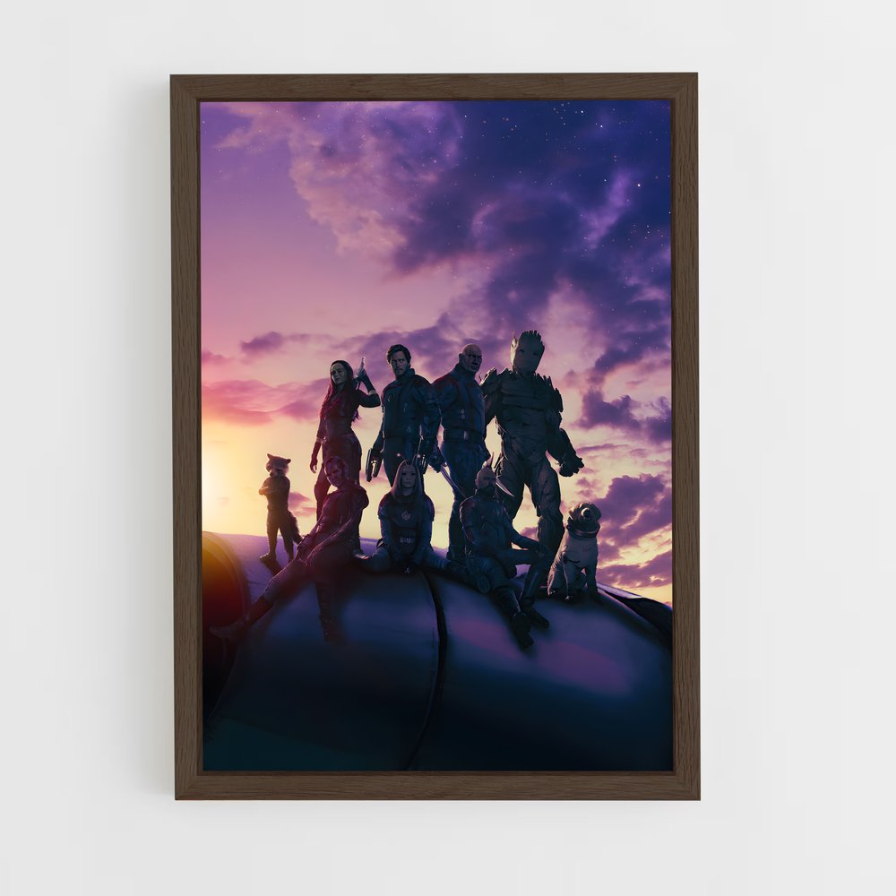 ap-guardians of the galaxy-3 cadre Bois foncé