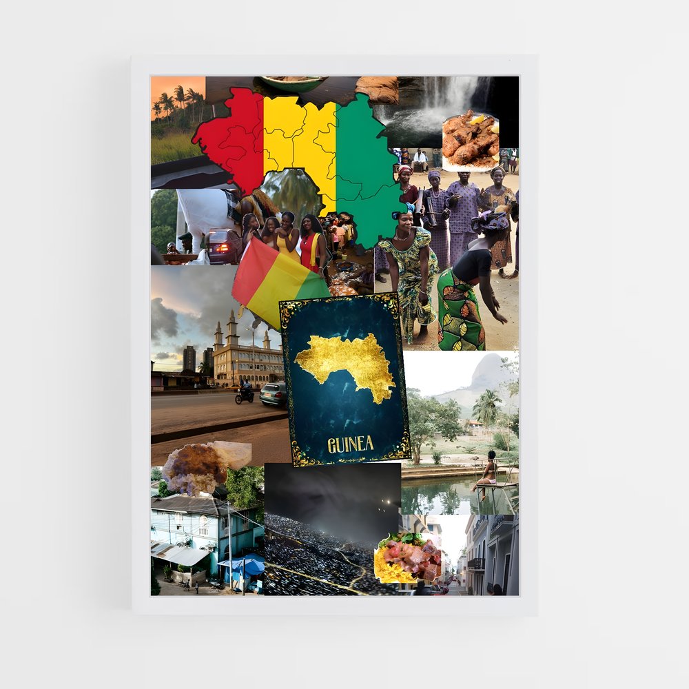 ap-guinea flag-1 cadre Blanc