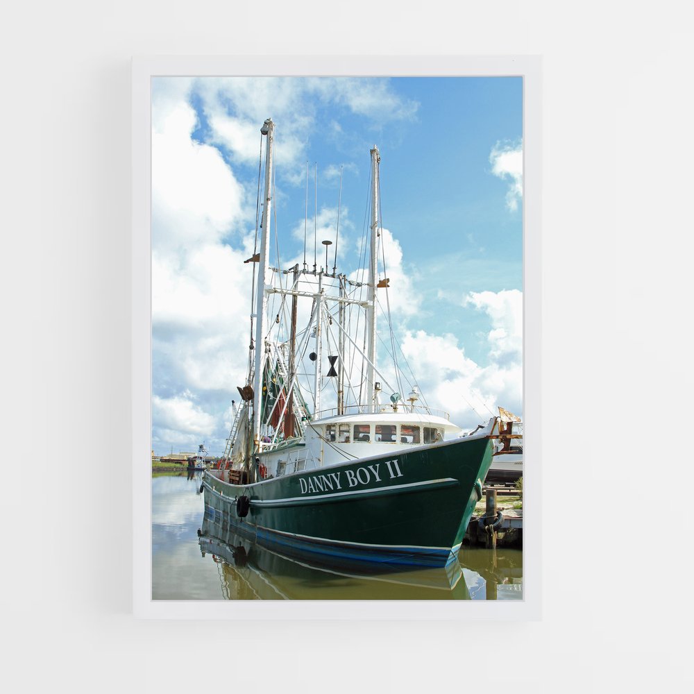 ap-gulf shrimp boats-6 cadre Blanc