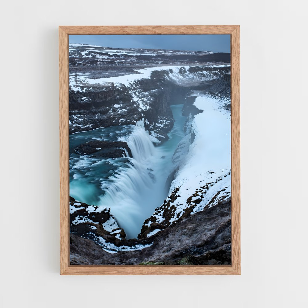 ap-gullfoss waterfall-1 cadre Bois clair