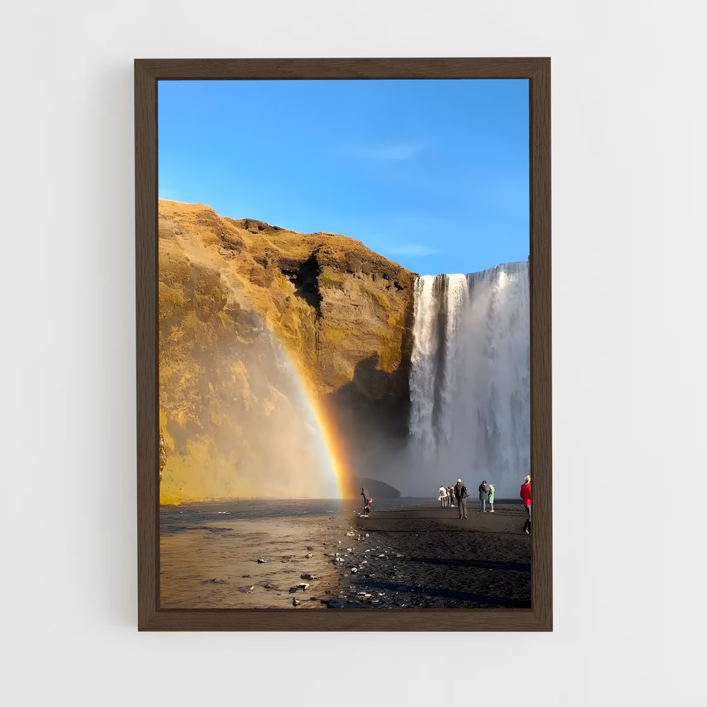 ap-gullfoss waterfall-12 cadre Bois foncé