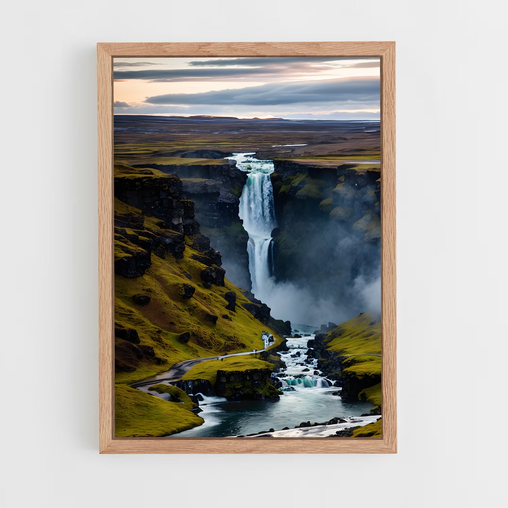 ap-gullfoss waterfall-3 cadre Bois clair