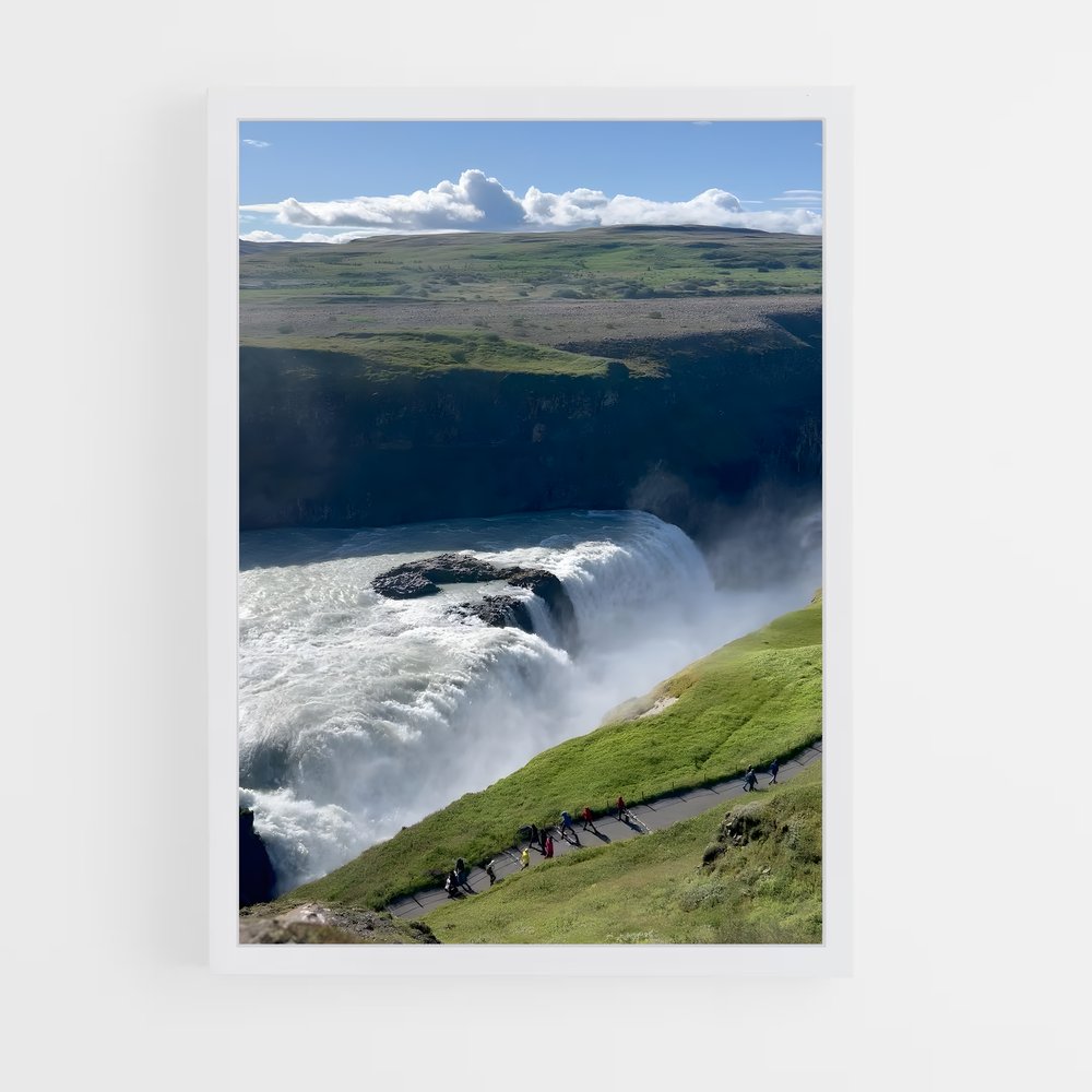 ap-gullfoss waterfall-4 cadre Blanc