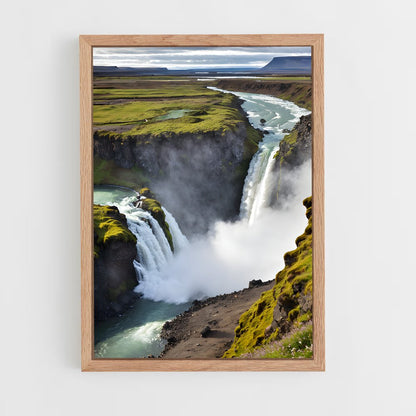 ap-gullfoss waterfall-6 cadre Bois clair