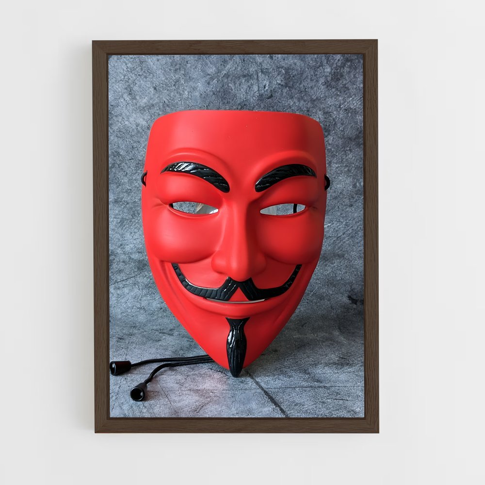 ap-guy fawkes mask-3 cadre Bois foncé