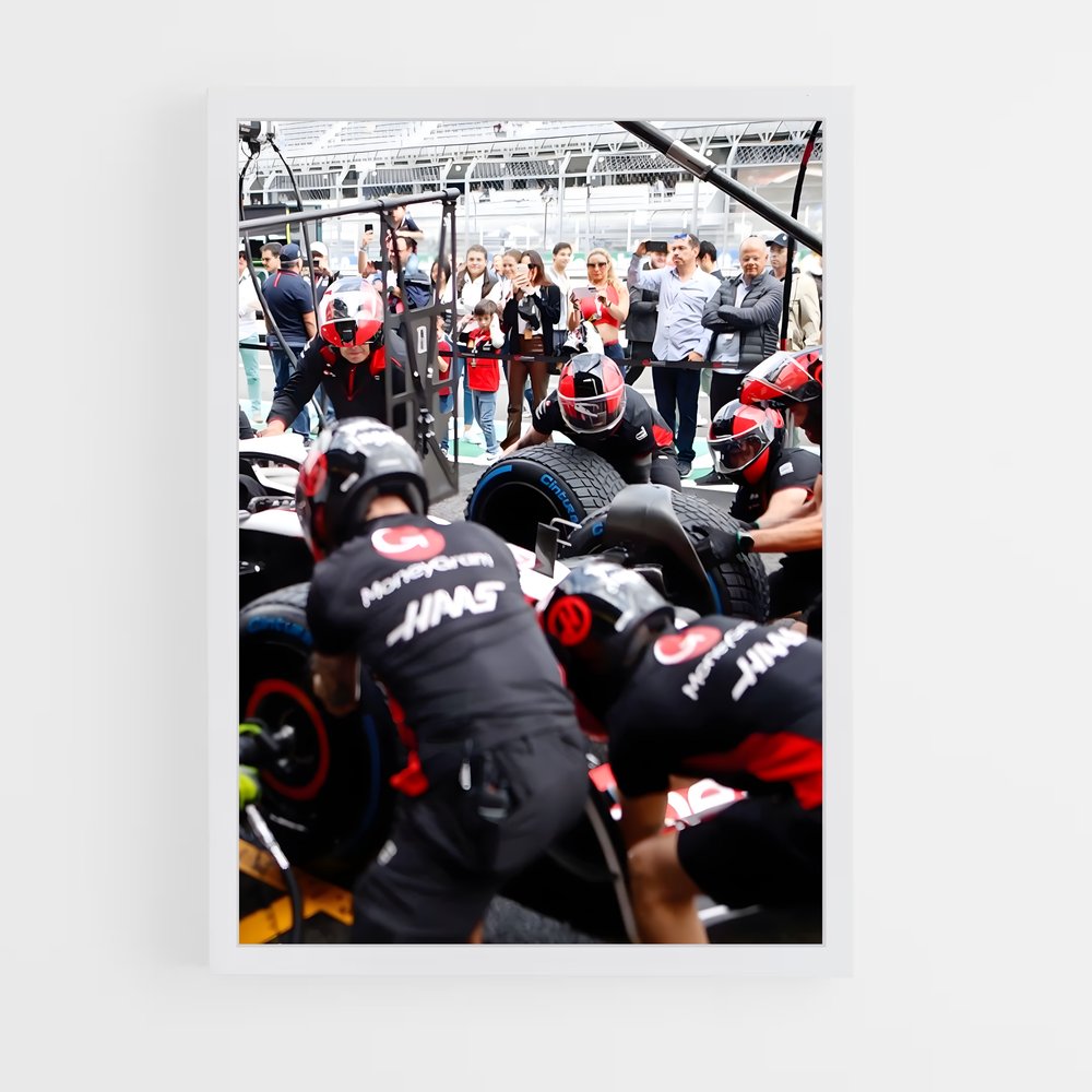 ap-haas f1 team-1 cadre Blanc