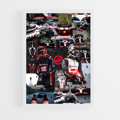 ap-haas f1 team-2 cadre Blanc