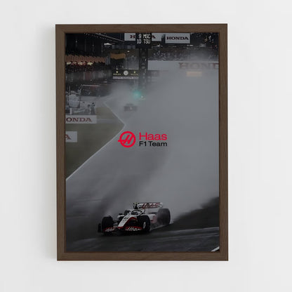 ap-haas f1 team-6 cadre Bois foncé