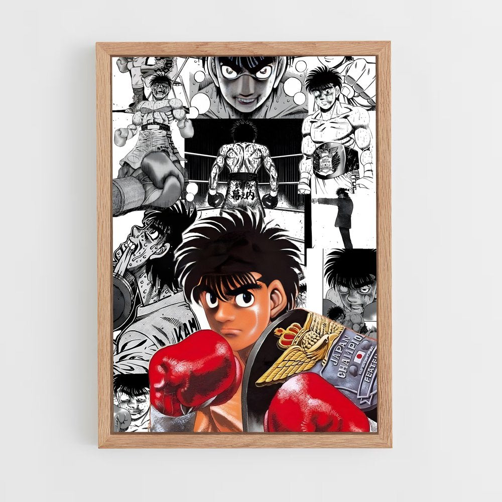 ap-hajime no ippo-4 cadre Bois clair
