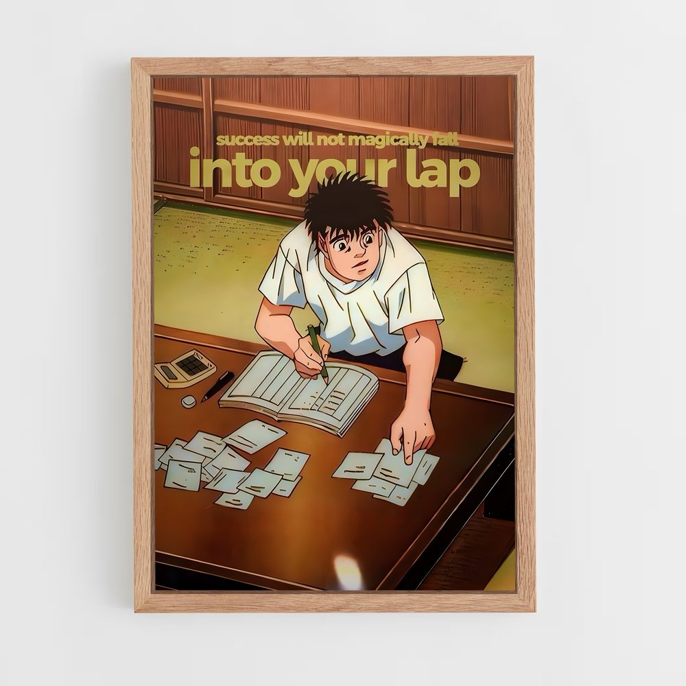 ap-hajime no ippo-9 cadre Bois clair