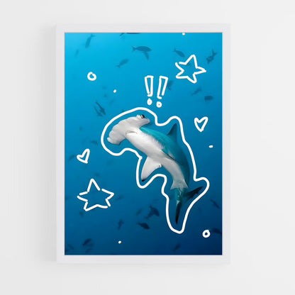 ap-hammerhead shark-1 cadre Blanc