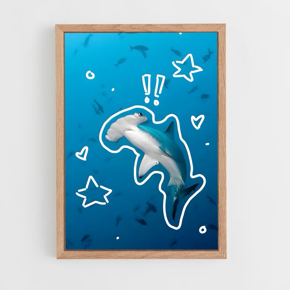 ap-hammerhead shark-1 cadre Bois clair