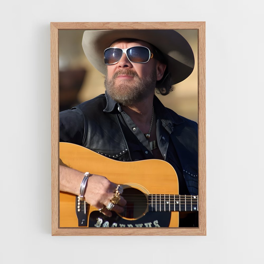 ap-hank williams jr-3 cadre Bois clair