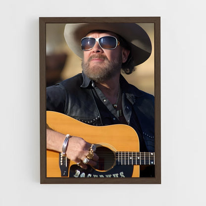 ap-hank williams jr-3 cadre Bois foncé