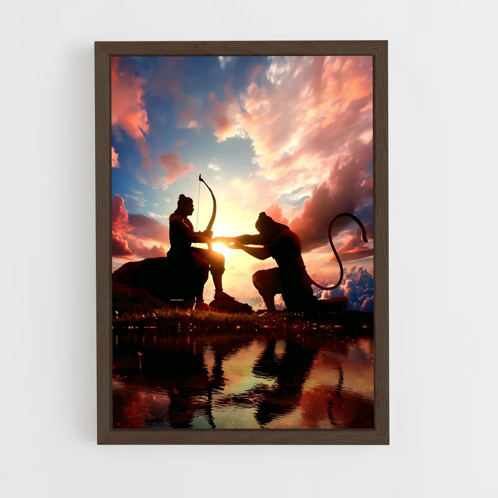 ap-hanuman-12 cadre Bois foncé