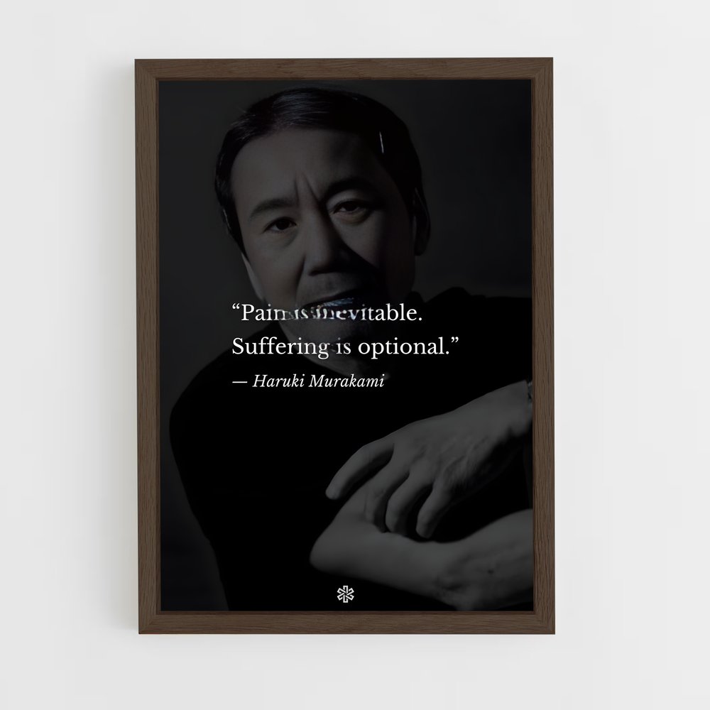 ap-haruki murakami-6 cadre Bois foncé