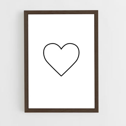 ap-heart symbol-1 cadre Bois foncé