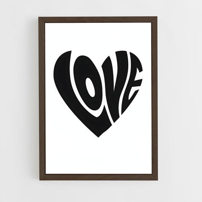 ap-heart symbol-2 cadre Bois foncé