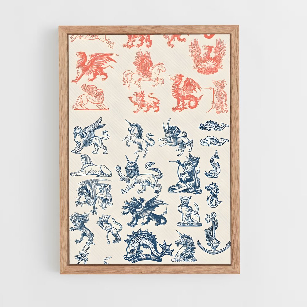 ap-heraldic patterns-2 cadre Bois clair