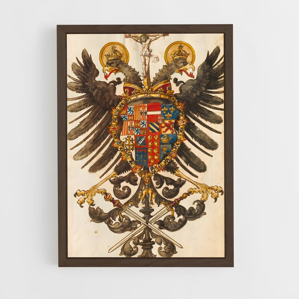 ap-heraldry-2 cadre Bois foncé