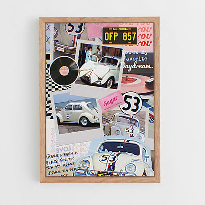 ap-herbie the love bug-2 cadre Bois clair