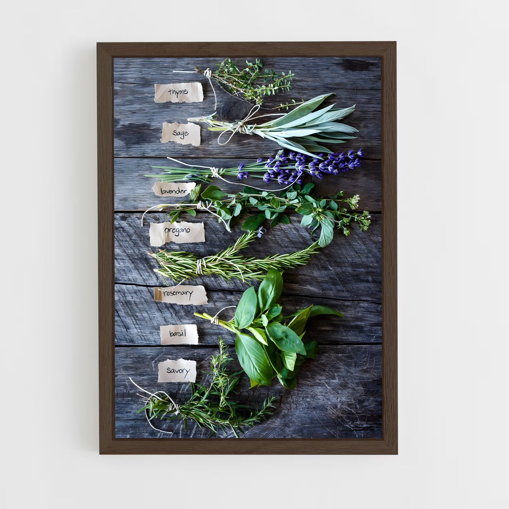 ap-herbs de provence-3 cadre Bois foncé