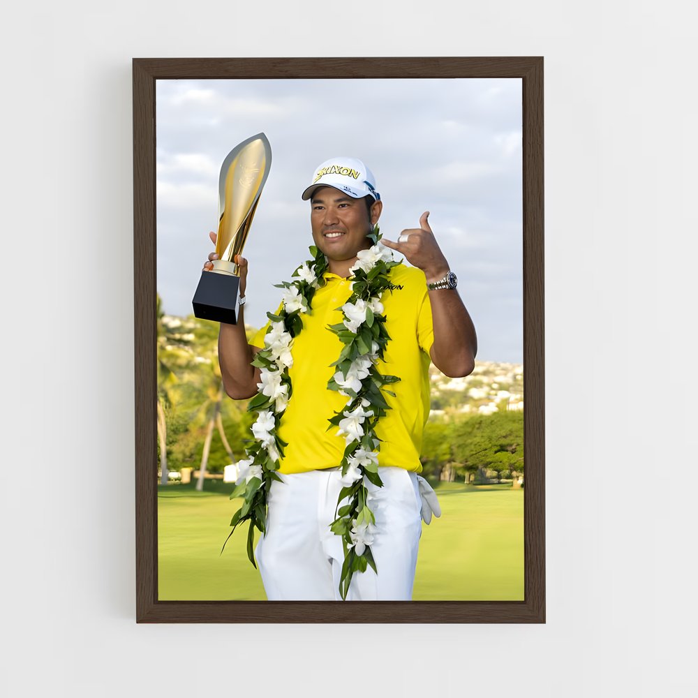 ap-hideki matsuyama-1 cadre Bois foncé