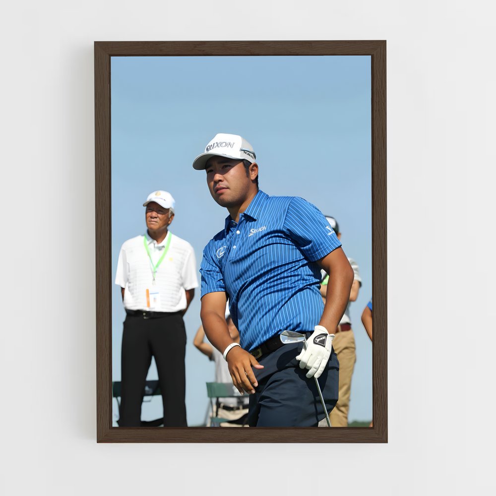 ap-hideki matsuyama-3 cadre Bois foncé
